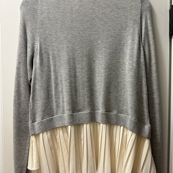 Chelsea28 Light Gray Open-Front Ruffle Hem Cardigan - Picture 4 of 5